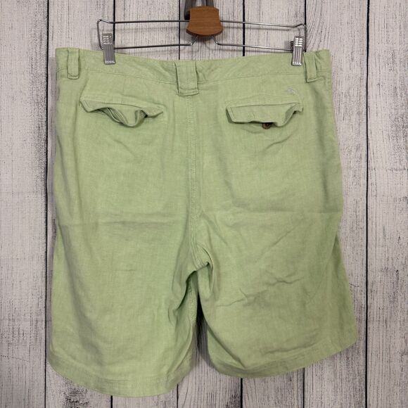Tommy Bahama Men's W36 Lime Green Linen Blend Flat Front Bermuda Shorts - Picture 2 of 7